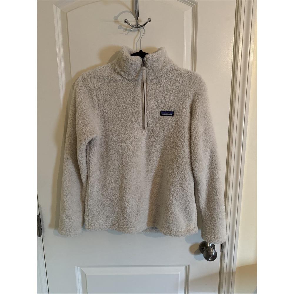 Patagonia Los Gatos 1/4 Zip Fleece Pullover Sweatshirt Women's S Cream Beige